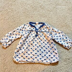 Tucker + Tate Cream Top with Blue Bird Print